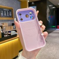 Nouvelle coque en silicone liquide mat à contraste de couleur avec motif animal pour iPhone 16 Pro Max, magnétique et résistante aux chutes