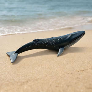 Modelli di Animali Marini Simulati per Acquari, Souvenir in PVC: Balena Dorata, <span class=keywords><strong>Squalo</strong></span> Basking, Balena Blu, Balena Grigia - Product Image 4