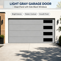 Porte de garage durable à ouverture par le haut avec construction en acier à double paroi et bande d'étanchéité de qualité supérieure pour la protection de la maison