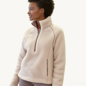 Veste <span class=keywords><strong>polaire</strong></span> légère pour homme 1/4 Manteau décontracté à fermeture éclair Vêtements d'extérieur doux et chauds Sweatshirts lourds Vestes et manteaux - Product Image 1