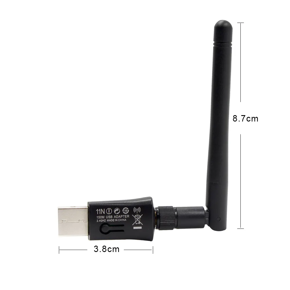 Adaptor usb nirkabel 150Mbps, dengan antena eksternal mtk 7601 usb wifi adapter 150mbps wifi dongle untuk penerima satelit