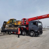 Grue montée sur camion de 20 tonnes, hauteur de levage de 25 m, moteur Weichai, pompe, boîte de vitesses, norme d'émission Euro 6, télécommande électro-hydraulique