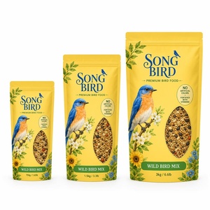Sacchetto Mylar Personalizzato per <span class=keywords><strong>Semi</strong></span> di Uccelli con Finestra Trasparente, Chiusura a Zip Richiudibile, Sacchetto Doypack per Alimenti da Giardino per Uccelli Selvatici - Product Image 3