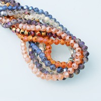 Perles en verre rondes givrées électroplaquées à 6 facettes de 4 mm pour la fabrication de bijoux (bracelets, colliers) - Vente en gros usine