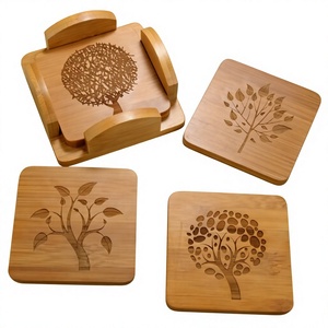 Posavasos de Madera Grabados Reutilizables para el Hogar, Hoteles, Cocina y Mesa de Comedor, Tapetes y Almohadillas con Forma Personalizada, Suministros al por Mayor - Product Image 3