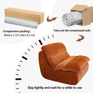 Fauteuil de jeu ergonomique populaire en forme de pouf, confortable et compressible, canapé-lit carré pour villa, maison, zone de repos et de divertissement - Product Image 3