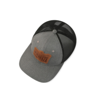 Gorra de béisbol de sarga personalizada vintage con bordado de animales, parche de elefante, costura en zigzag, malla, estilo camionero, snapback, unisex, para verano y actividades al aire libre