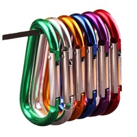 Finition brillante en forme de D en alliage d'aluminium à usage industriel Offre Spéciale transfrontalier mousqueton personnalisé grand crochet à boucle à ressort