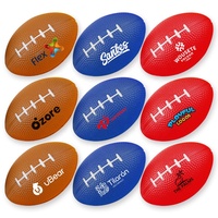 Ballon anti-stress de rugby en mousse PU personnalisable avec logo, jouet souple unisexe pour soulager le stress, cadeau promotionnel 8,5 cm