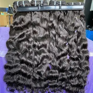 Natural hair extensions raw indian natural wave Cambodian wavy human hair bundles vendor