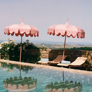 <span class=keywords><strong>Parasol</strong></span> de jardin de luxe personnalisé, vintage rose, imperméable, pour piscine, terrasse, mariages, style pagode à <span class=keywords><strong>franges</strong></span> festonnées - Product Image 5