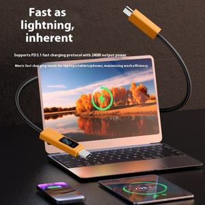 2025 Nouvel <span class=keywords><strong>écran</strong></span> d'affichage numérique à câble USB-C 240W. Montre la <span class=keywords><strong>puissance</strong></span> en temps réel et la puce E-MARKER pour une charge rapide Safe PD 3.1 - Product Image 2