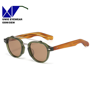 Gafas de Sol con Montura Completa de Metal y Acetato, Talla 49-22-147 |   <span class=keywords><strong>Lentes</strong></span> TAC Polarizadas con Protección UV400 y Anti-Radiación |   Opción de Logotipo Personalizado |   12 piezas/juego - Product Image 5
