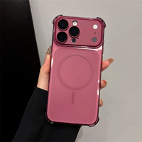 Coque de téléphone portable magnétique ultra-fine en TPU mat avec objectif détachable pour iPhone 18 17 16 Pro Max, compatible avec la recharge sans fil