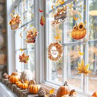 Décorations de fête d'automne, guirlandes suspendues pour plafond, Thanksgiving, baby shower, anniversaire, multicolores, en carton, prix d'usine, pour usage intérieur