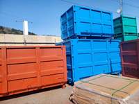 RNKJ Conteneur à benne basculante en acier de 1TB 2t 20Yard, personnalisé, conforme aux normes d'émission industrielles, pour la collecte des déchets de construction en extérieur