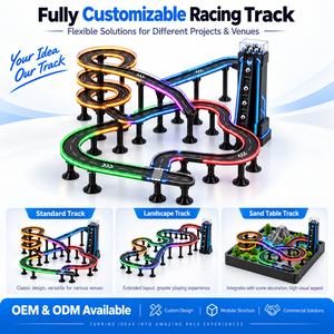 En gros, Ensemble de pistes de billes de compétition avec logo personnalisé OEM, avec éclairage LED, pour jeu de simulation de course, labyrinthe et rallye - Product Image 3