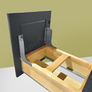 Vente en gros de poubelle en bois de 18 po x 34.5 po de diamètre x 24 po de diamètre 10x10 meubles de cuisine américains armoire à ordures de cuisine à fermeture en douceur - Product Image 6