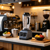 Mixeur Commercial Grande Capacité avec Bouton de Contrôle Réglable pour Broyer la Glace et Préparer des Smoothies aux Fruits, Idéal pour la Maison