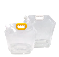 Sac souple transparent personnalisé/OEM de 1 à 10 L avec bec verseur, poignée ergonomique et anti-fuite, disponible en plusieurs tailles pour bière