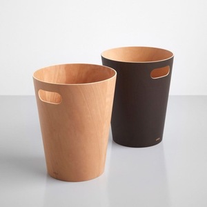 Cubo de Basura para Baño con Efecto Madera, Cesto de Basura Redondo de Sobremesa para Hogar y Oficina - Product Image 4