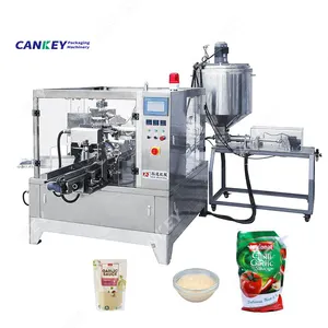 Cankey Automatic Bagging Spout Pouch Peri Peri Paste Soy Sauce Packing Garlic Sauce packaging machine