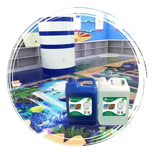 Fornitori di vernici epossidiche per pavimenti vernice per pavimenti in resina epossidica a base d'acqua in vetro liquido all'ingrosso da 10 galloni per piscine