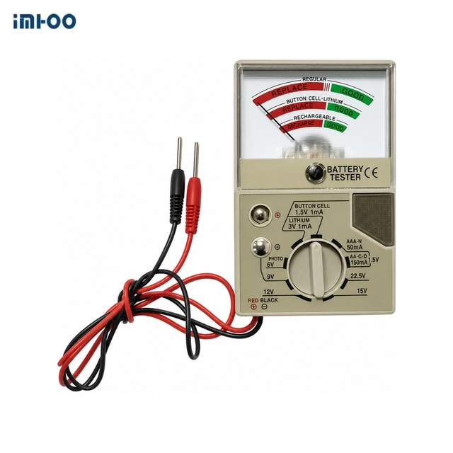 IMHOO Analog Battery Tester Multi-Function 1.5V 22.5V No Battery for Electronics ODM CE