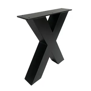 Großhandel Möbel Stahl beine Schwarz Custom Modern Design X-förmige Kaffee Metall Tischbeine