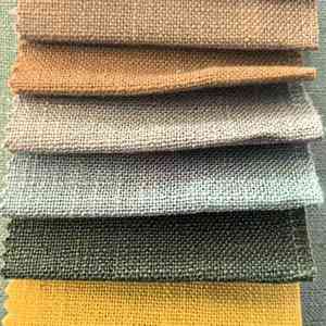 Tessuto Sottile 100GSM in Poliestere Effetto Lino, Tessuto per <span class=keywords><strong>Tappezzeria</strong></span> Finto Lino in 18 Colori Personalizzabili per Divani, Cuscini e Giocattoli di Peluche - Product Image 1