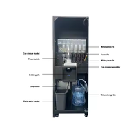 Distributeur automatique de thé au lait, machine à café instantanée entièrement automatique, distributeur de café commercial avec boîte à lumière LED