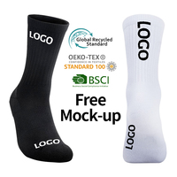 Chaussettes de sport amusantes en coton mercerisé avec logo personnalisé Chaussettes de sport athlétiques pour hommes, course de nuit, course à pied et affaires brillantes