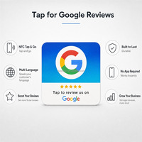 Autocollant NFC personnalisé avec logo pour les avis Google de votre entreprise, plaque NFC avec code QR pour avis Google, étiquette de table sociale pour entreprises