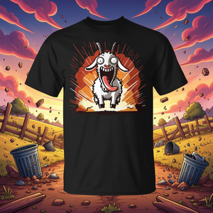 Camiseta Goat Explosion Chaos Goat Simulator para Adultos, Unisex, Manga Corta, Cuello Redondo, Impresión Digital, Promocional - Product Image 3
