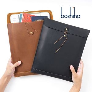 Boshiho Portable Vintage PU Leather Briefcase Fashion Office Paper Organizer Large Capacity for Storing <b>Documents</b> Data Contracts - Product Image 2