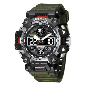Reloj Deportivo Cronógrafo SMAEL 8078 Resistente al Agua, Analógico Digital, de Acero Inoxidable, Relojes para Hombre - Product Image 6