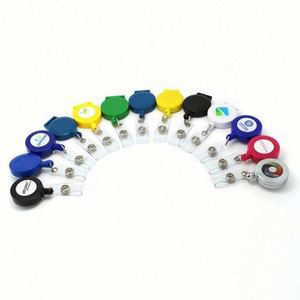 High Quality <b>Plastic</b> Customized Business Card Holder Badge Holder Retractable Reels with Logo 3 in - Product Image 2