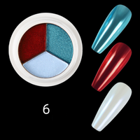 Poudre magique pour ongles en 3 couleurs, pigment pour nail art en titane