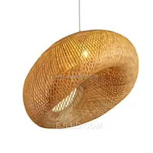 Zhongshan – lampe LED en rotin et bambou, contenant de brillant à lèvres fait à la main, lampes suspendues d'art moderne, lampe en bambou pour VIlla hôtel RT0044