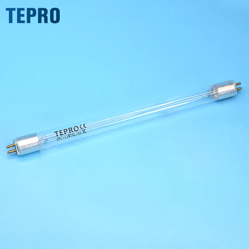 UVC-11WT5L/G5-aluminum Double Pins Quartz 254nm 185nm Uv Sterilization Germicidal lamp uvc ultraviolet For Air Purification