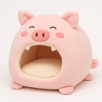 Animal en peluche personnalisé chien chat lit confortable pour animal de compagnie nid de couchage animal moelleux cochon vache tigre forme dessin animé en peluche lit pour animal de compagnie