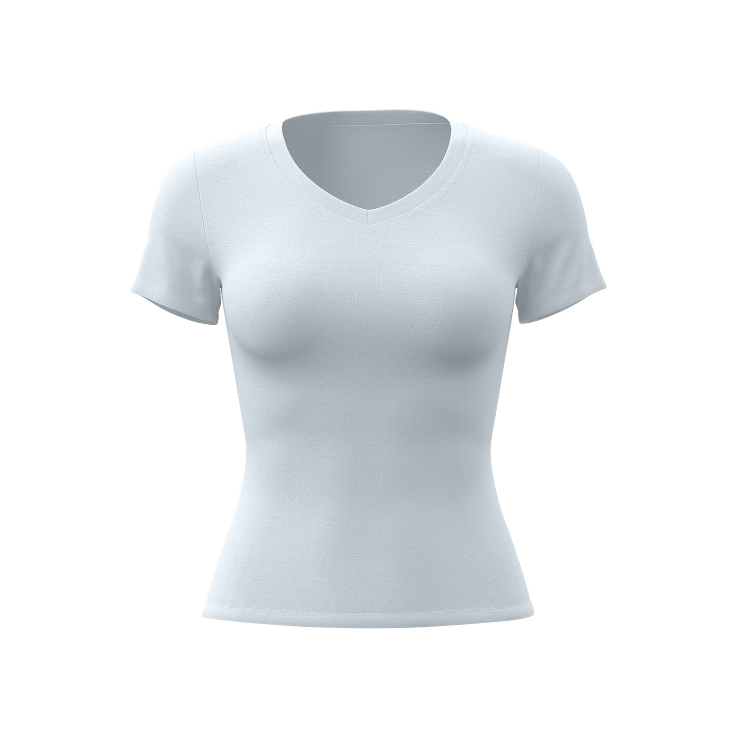 JYMD170/New Arrival Peach-Color Solid Basic V-Neck Short-Sleeve Spandex/Polyester Breathable Slim-Fit Yoga Top Sports Fitness