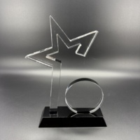 Trophée en cristal personnalisé de luxe, verre acrylique avec base, impression UV, thème ange gravé, cadeaux d'affaires - modèle de médaille gravée
