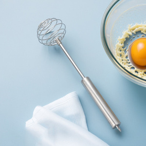 Frusta a Molla in Acciaio Inossidabile, Sbattitore Manuale per Uova, Miscelatore per Crema, Utensile da Cucina per Mescolare Uova e Salse - Product Image 2
