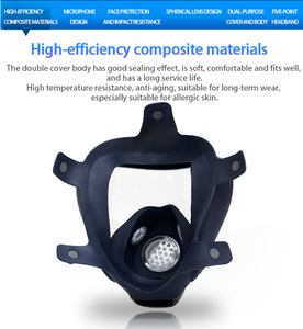 Máscara Respiratoria Facial Completa con Certificación CE, Cartucho de Filtro para Gases Ácidos, Protección de Seguridad Mejorada con TPU, Reutilizable y Desechable - Product Image 4