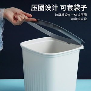 Square Trash Can With Lidless Design For Living Room Kitchen Bathroom Indoor Use - Product Image 4
