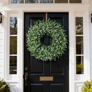 Couronne de fleurs artificielles d'eucalyptus personnalisée pour la nouvelle saison printanière, décorations suspendues pour Noël et mariage, à prix avantageux - Product Image 6