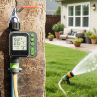 Programmateur d'arrosage électrique pour tuyau d'arrosage, 2 sorties, programmable, arrêt automatique, retard de pluie, irrigation goutte à goutte pour pelouse, rechargeable, ABS