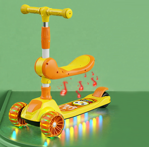 Huiye Mini bebek çocuk Kick Scootr çocuk <span class=keywords><strong>Scooter</strong></span> Patinete Infantil PU ledli tekerlek ayarlanabilir çocuk ayak <span class=keywords><strong>Scooter</strong></span> - Product Image 3