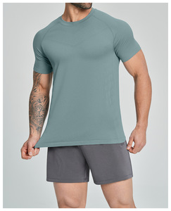 T-shirt de sport pour homme, sans couture, respirant, à séchage rapide, adapté à la randonnée, aux déplacements domicile-travail et aux activités sportives - Product Image 5